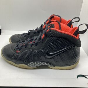 Nike Little Posite Pro GS Yeezy shoes sz 6.5y women 8 black crimson 644792 001